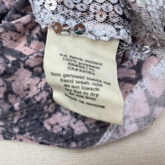 Silence & Noise Sequin Tunic Tank Top Small Whimsy Fairy Goth Boho Festival Glam - Picture 14 of 14